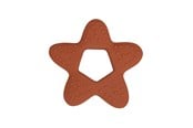 Babyleksaker - Filibabba Teether - Star natural rubber - rust - FI-PT018