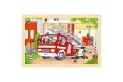 Pusselspel - Goki Wooden Jigsaw Puzzle - Helicopter and Fire Truck - 24 pcs. Trä - 57301