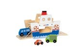 Träleksaker - Goki Wooden Ferry with 3 Vehicles - 53766
