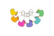 Leksaker - Duckiez Colorful Ducks Keychain - 9979