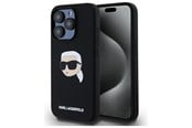 Mobile - Covers & Cases - Karl Lagerfeld KLHMP15LSKHPPLK iPhone 15 Pro 6.1" black/black hardcase Silicone Karl Head Print MagSafe - 3666339257149