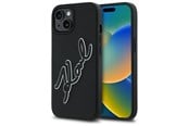 Mobile - Covers & Cases - Karl Lagerfeld 3D Rubber Signature iPhone 15 Case - Black - 3666339257545