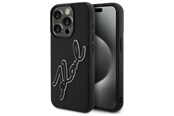 Mobile - Covers & Cases - Karl Lagerfeld 3D Rubber Signature Case for iPhone 15 Pro - Black - 3666339257569