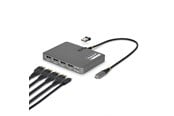 Dockning - StarTech.com QUAD-USB-DP-ADAPT USB-C to Quad-Monitor Workstation Adapter 4K 60Hz DisplayPort 140W PD Passthrough for Laptop Charging - QUAD-USB-DP-ADAPT
