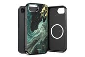 Mobile - Covers & Cases - Tech-Protect Lamano MagSafe Case for iPhone 16e / 17e - Black & Green - 5906302392650