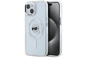 Mobile - Covers & Cases - Karl Lagerfeld IML Metal Karl Head MagSafe Case for iPhone 15 White - 3666339284046