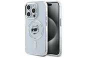Mobile - Covers & Cases - Karl Lagerfeld IML Metal Choupette Head MagSafe iPhone 15 Pro Case - White - 3666339284206