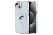 Mobile - Covers & Cases - Karl Lagerfeld IML Metal Karl&Choupette Head MagSafe iPhone 15 Case - White - 3666339284329