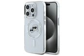 Mobile - Covers & Cases - Karl Lagerfeld IML Metal Karl&Choupette Head MagSafe iPhone 15 Pro Case - White - 3666339284343