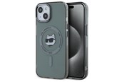 Mobile - Covers & Cases - Karl Lagerfeld KLHMP15SHLSCHK iPhone 15 6.1" black/black hardcase IML Metal Choupette Head MagSafe - 3666339284602