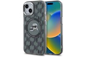 Mobile - Covers & Cases - Karl Lagerfeld IML Monogram Karl & Choupette Head MagSafe iPhone 15 Plus Case - Black - 3666339284893