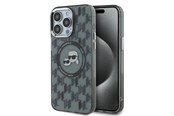 Mobile - Covers & Cases - Karl Lagerfeld IML Monogram Karl & Choupette Head MagSafe iPhone 15 Pro Case - Black - 3666339284909
