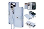 Mobile - Covers & Cases - Dux Ducis Lava Leather Case for iPhone 16 Pro Max with Detachable Magnetic Wallet - Cyan - 6934913003015