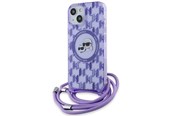 Mobile - Covers & Cases - Karl Lagerfeld IML Crossbody Monogram Karl & Choupette Head MagSafe case for iPhone 15 / 14 / 13 - purple - 3666339286705