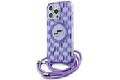 Mobile - Covers & Cases - Karl Lagerfeld IML Crossbody Monogram Karl & Choupette Head MagSafe Case for iPhone 15 Pro Max - Purple - 3666339286736