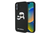 Mobile - Covers & Cases - Karl Lagerfeld Silicone Case Nauble Heads Print MagSafe for iPhone 16 Plus - Black - 3666339319533