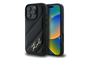 Mobile - Covers & Cases - Karl Lagerfeld Quilted Signature iPhone 16 Pro Case - Black - 3666339294083