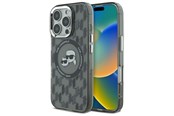 Mobile - Covers & Cases - Karl Lagerfeld IML Monogram Karl & Choupette Head MagSafe iPhone 16 Pro Case - Black - 3666339318383