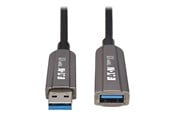 USB-kabel - Tripp Lite Eaton Series USB-A 3.2 Gen 1 CL3-Rated Fiber Active Optical Cable (AOC) - Extension/Repeater A/A M/F Black 10 m - U330F-10M-G1