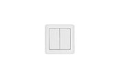 Smarta Hem - Shelly BLU Wall Switch 4 ZB DK White - Platt, batteridriven väggbrytare för utanpåliggande montering - Shelly_B_WS_4_ZB_DK