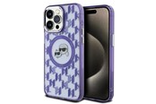 Mobile - Covers & Cases - Karl Lagerfeld IML Monogram Karl & Choupette Head MagSafe iPhone 15 Pro Case - Purple - 3666339285180