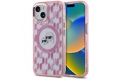 Mobile - Covers & Cases - Karl Lagerfeld IML Monogram Karl & Choupette Head MagSafe iPhone 15 Case - Pink - 3666339285029