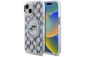 Mobile - Covers & Cases - Karl Lagerfeld IML Monogram Karl & Choupette Head MagSafe iPhone 15 Case - Clear - 3666339285302