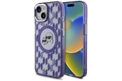 Mobile - Covers & Cases - Karl Lagerfeld IML Monogram Karl & Choupette Head MagSafe iPhone 15 Case - Purple - 3666339285166