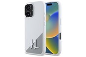 Mobile - Covers & Cases - Karl Lagerfeld Silicone Initial Metal Logo MagSafe iPhone 16 Case - White - 3666339318000