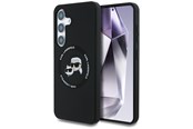 Mobile - Covers & Cases - Karl Lagerfeld Silicone Double Heads And Circle MagSafe Samsung Galaxy S25 Plus case black - 3666339450168