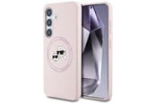 Mobile - Covers & Cases - Karl Lagerfeld Silicone Double Heads And Circle MagSafe Samsung Galaxy S25 Plus Case Pink - 3666339450212