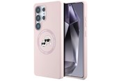 Mobile - Covers & Cases - Karl Lagerfeld Silicone Double Heads And Circle MagSafe Samsung Galaxy S25 Ultra Case Pink - 3666339450229