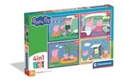 Pusselspel - Clementoni Puslespil 4-i-1 Peppa Pig Golv - 21751