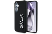 Mobile - Covers & Cases - Karl Lagerfeld Silicone Metal Signature Logo Samsung Galaxy S25 black - 3666339450076