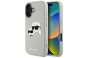 Mobile - Covers & Cases - Karl Lagerfeld HC 3D Rubber Double Heads iPhone 16 Case - Beige - 3666339402341