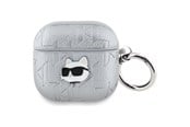 Andra mobiltillbehör - Karl Lagerfeld Monogram Choupette Head case for AirPods 4 - silver - 3666339452148