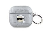 Andra mobiltillbehör - Karl Lagerfeld Monogram Karl Head case for AirPods 4 - silver - 3666339452155