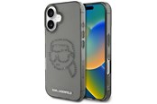 Mobile - Covers & Cases - Karl Lagerfeld IML Rhinestones Karl Head Case for iPhone 16 Black - 3666339358082