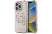 Mobile - Covers & Cases - Karl Lagerfeld IML Rhinestones Karl Head Case for iPhone 16 Pro Pink - 3666339352240