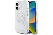 Mobile - Covers & Cases - Karl Lagerfeld IML Rhinestones Karl Head Case for iPhone 16 Clear - 3666339358563