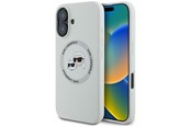 Mobile - Covers & Cases - Karl Lagerfeld Silicone Double Heads And Circle MagSafe case for iPhone 16 beige - 3666339343415