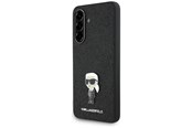 Mobile - Covers & Cases - Karl Lagerfeld Fixed Glitter Ikonik Logo Metal Pin Case for Samsung Galaxy A56 - Black - 3666339454487