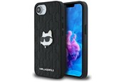 Mobile - Covers & Cases - Karl Lagerfeld Monogram Choupette Head Pin iPhone 16e Case - Black - 3666339454159
