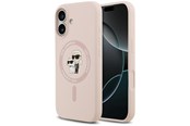Mobile - Covers & Cases - Karl Lagerfeld Silicone Karl&Choupette Ring MagSafe Case for iPhone 17 - Pink - 3666339549411