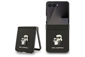 Mobile - Covers & Cases - Karl Lagerfeld Saffiano Karl&Choupette Pin Case for Samsung Galaxy Z Flip 7 - Black - 3666339559380
