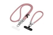Andra mobiltillbehör - Tech-Protect C10S Crossbody Phone Lanyard (114 cm) + Wrist Lanyard (31 cm) - Pink-Titanium - 5906302324354