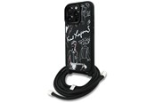 Mobile - Covers & Cases - Karl Lagerfeld Crossbody Grained Pattern & Logo Case for iPhone 16 Pro Max - Black - 3666339468019