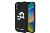 Mobile - Covers & Cases - Karl Lagerfeld Silicone Nauble Heads Print MagSafe Case for iPhone 16 - Black - 3666339319526