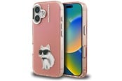 Mobile - Covers & Cases - Karl Lagerfeld IML Aquarelle Choupette & Logo iPhone 16 Case - Pink - 3666339464561