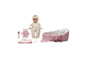 Docka, bamse och tillbehör - Happy Friend Clara Doll 35cm with bassinet set - 504248